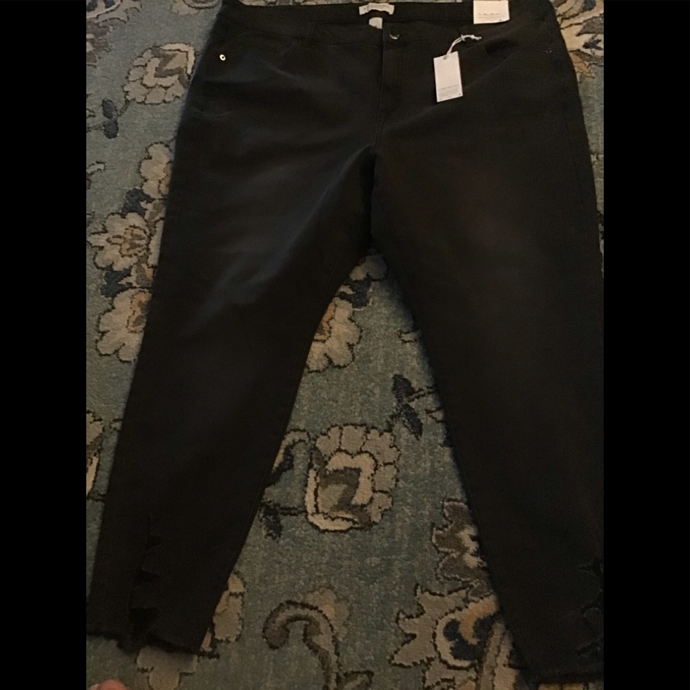 LOWEST🌺 NWT LANE BRYANT Sz24 BLACK STRETCH JEANS - Picture 4 of 12